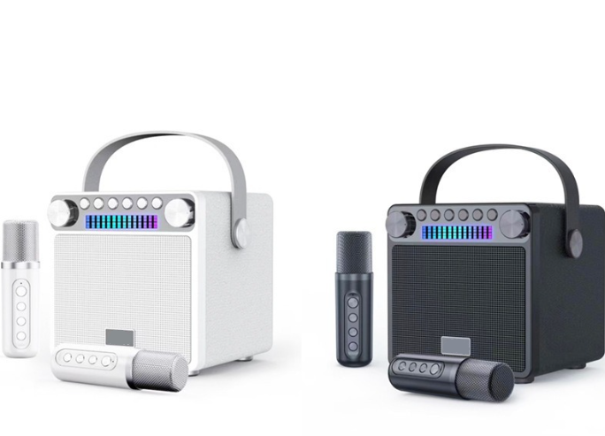 LNC Voice Amplifier with 2 Wireless Microphones, Sound Portable Speaker with Microphone, Bluetooth Speaker, Karaoke Machine