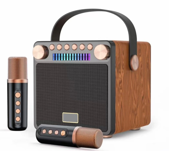 LNC Voice Amplifier with 2 Wireless Microphones, Sound Portable Speaker with Microphone, Bluetooth Speaker, Karaoke Machine