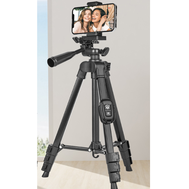 LNC Lightweight Portable Camera Tripod, Camera Stand for Camera, Phone, Video Recording and Live Streaming, with Phone Holder and Carry Bag