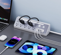 LNC Triangular US Plug Power Strip, Multi-Port Extension Socket,US Standard Power Strip with LED Indicator