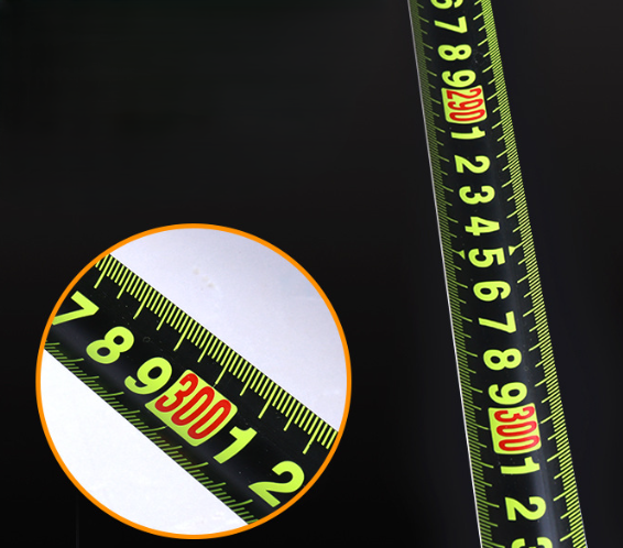 LNC Tape Measure, 5m Fluorescent Stainless Steel Measuring Tape – Thick, Wide, and Wear-Resistant