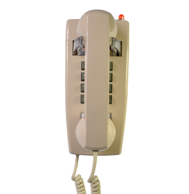 LNC Retro Telephone, Vintage Wall-Mounted Telephone, for Hotel, Business & Landline Home Use, Red Cream.