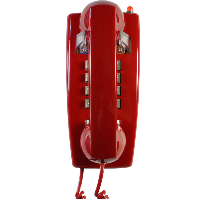 LNC Retro Telephone, Vintage Wall-Mounted Telephone, for Hotel, Business & Landline Home Use, Red Cream.